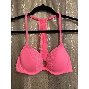 Body by Victoria Bright Pink Racerback Demi Bra, 32C